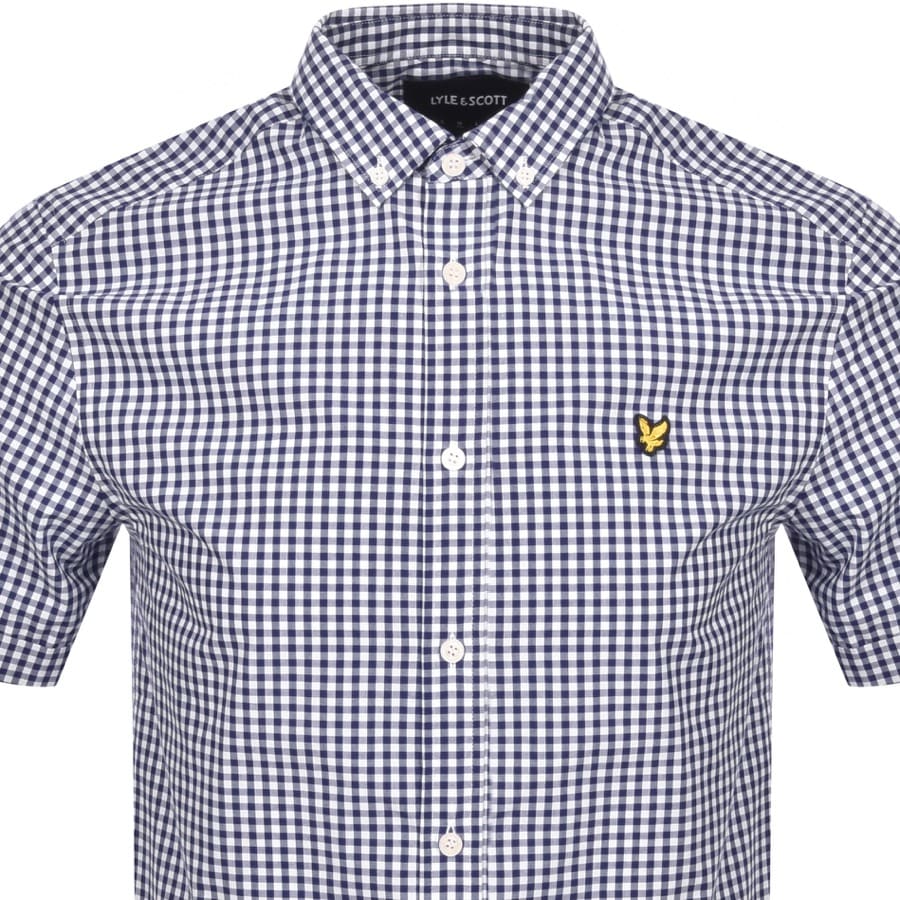 Alternative Image for ProductLyle And Scott Short Sleeve Gingham Shirt Navy2